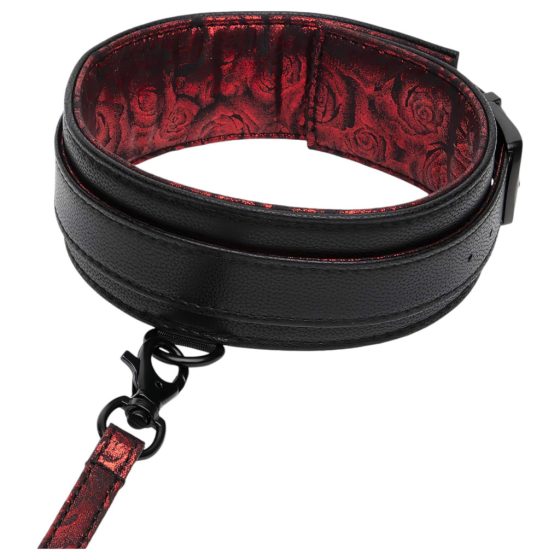 Fifty Shades of Grey - Collar with Leash (Black-Red)