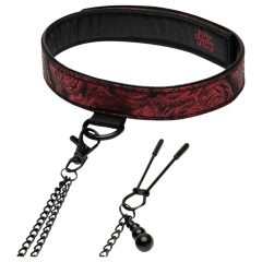   Fifty Shades of Grey Collar Set with Nipple Clamps (Black-Red)