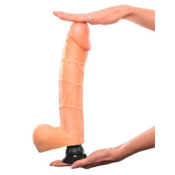 Real Feel Deluxe No.12 - Realistic Vibrator with Balls (Natural)