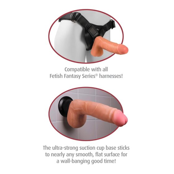 Real Feel Deluxe No.12 - Realistic Vibrator with Balls (Natural)