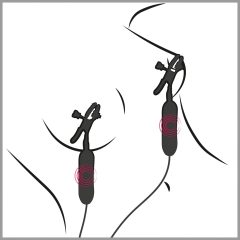 Vibrating Nipple Clamps (Black)