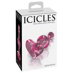 Icicles No. 75 - Heart-Shaped Glass Anal Dildo (Pink)