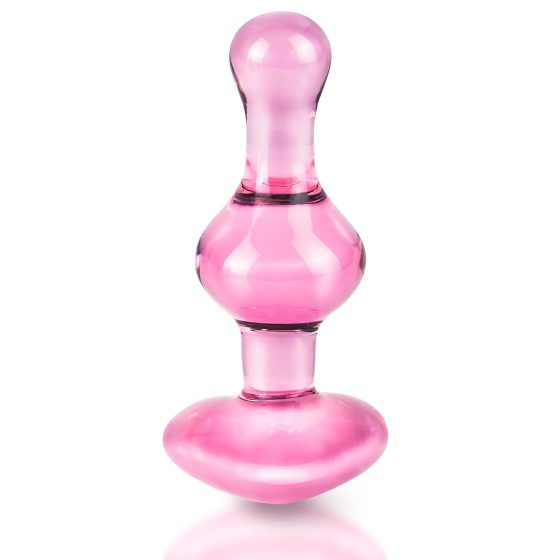 Icicles No. 75 - Heart Glass Anal Dildo (Pink)