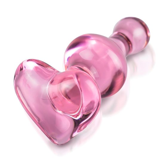 Icicles No. 75 - Heart-Shaped Glass Anal Dildo (Pink)