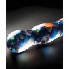   Icicles No. 08 - Wavy Double-Ended Glass Dildo (Transparent-Blue)