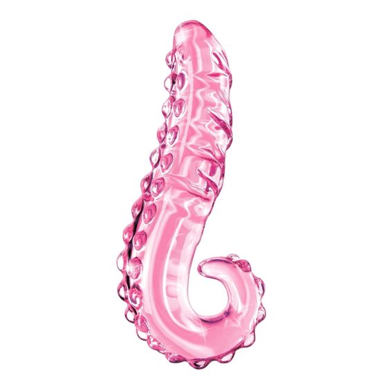 Icicles No. 24 - Ribbed Glass Dildo (Pink)