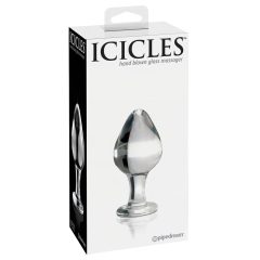 Icicles No. 25 - Tapered Glass Anal Dildo (Transparent)