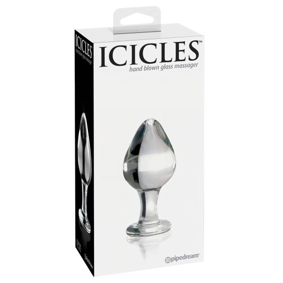 Icicles No. 25 - Tapered Glass Anal Dildo (Clear)