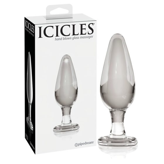 Icicles No. 26 - Tapered, Glass Anal Dildo (Clear)