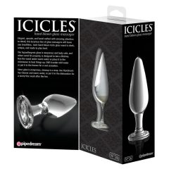 Icicles No. 26 - Tapered, Glass Anal Dildo (Clear)