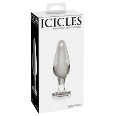 Icicles No. 26 - Tapered, Glass Anal Dildo (Clear)