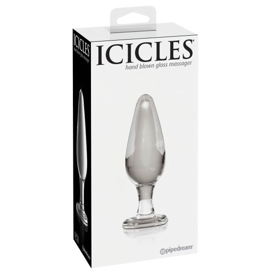 Icicles No. 26 - Tapered, Glass Anal Dildo (Clear)