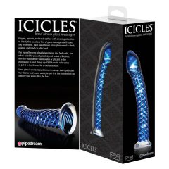 Icicles No. 29 - Spiral Glass Dildo with Penis Shape (Blue)