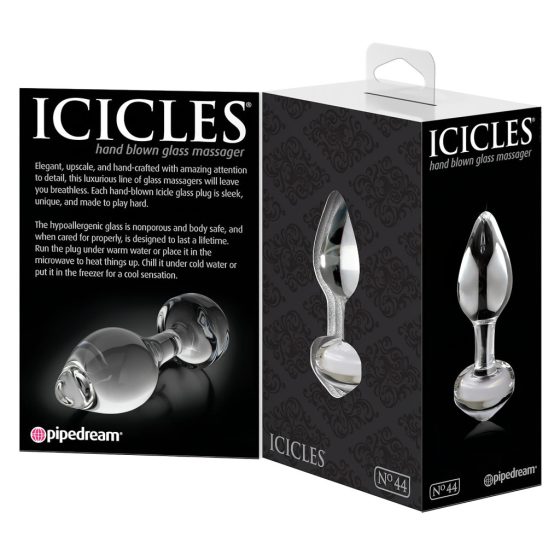 Icicles No. 44 - Tapered Glass Anal Dildo (Clear)