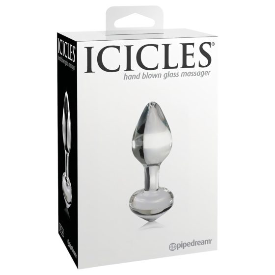 Icicles No. 44 - Cone-shaped, Glass Anal Dildo (Transparent)