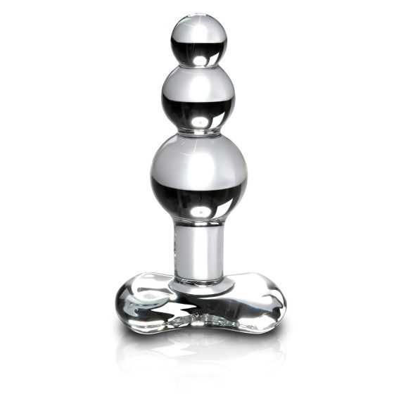 Icicles No. 47 - Triple Beaded Glass Anal Dildo (Transparent)