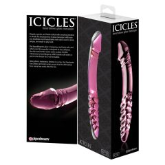 Icicles No. 57 - Double-Ended Glass Dildo with Penis (Pink)