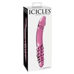 Icicles No. 57 - Penis Double-Ended Glass Dildo (Pink)