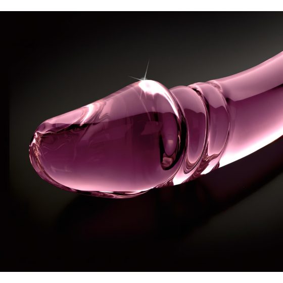 Icicles No. 57 - Double-Ended Glass Dildo with Penis (Pink)