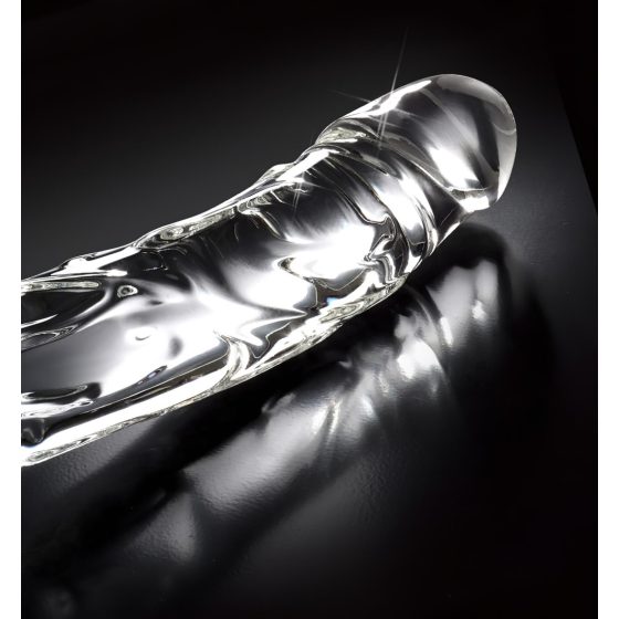 Icicles No. 62 - glass dildo with penis shape (transparent)