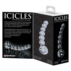 Curved Bubble Glass Dildo - Icicles No. 66 (Transparent)