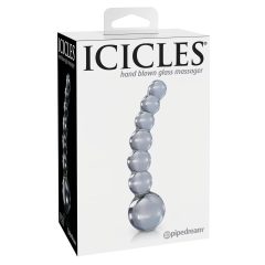 Curved Bubble Glass Dildo - Icicles No. 66 (Transparent)