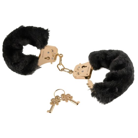 Pipedream Fetish Fantasy Gold - Plush Handcuffs (Black)