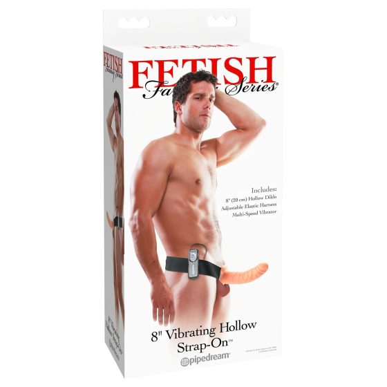 Fetish Strap-On 8 - Hollow Strap-On Vibrator (Natural)