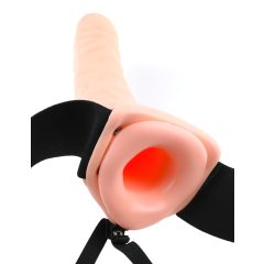 Fetish Strap-On 8 - Hollow Strap-On Vibrator (Natural)