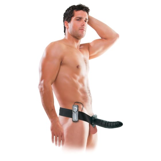 Strap-On Hollow Vibrator 8 - Black