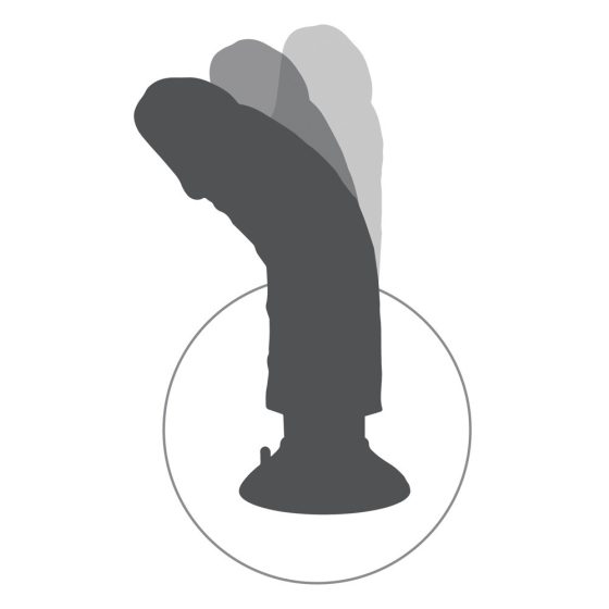 King Cock 9 - flexible vibrator with feet (26cm) - natural