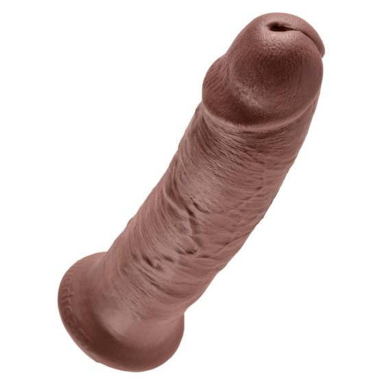 King Cock 10 - Large Suction Cup Dildo (25cm) - Brown