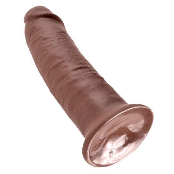 King Cock 10 - Large Suction Cup Dildo (25cm) - Brown