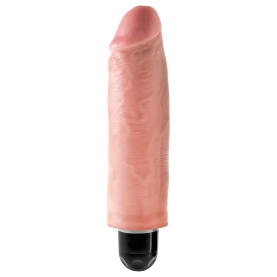 King Cock 6 Stiffy - Waterproof, Lifelike Vibrator (15cm) - Natural