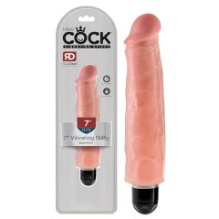   King Cock 7 Stiffy - Waterproof Realistic Vibrator (7 Inches) - Natural"