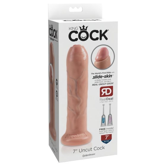 King Cock 7 - realistic dildo (18cm) - natural