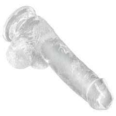   King Cock Clear 6 - Suction Base Small Dildo with Balls (15cm)