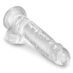 King Cock Clear 7 - Suction Cup Dildo with Balls (7 inch)