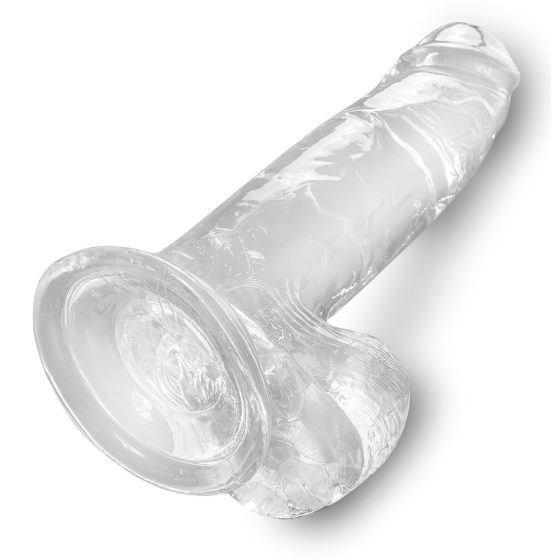 King Cock Clear 7 - Suction Cup Dildo with Balls (7 inch)