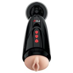   PDX Elite Dirty Talk - Rechargeable Vibrating Masturbator (Black)