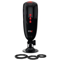   PDX Elite Dirty Talk - Rechargeable Vibrating Masturbator (Black)