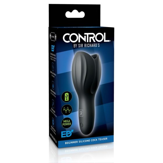 Control Cock Teaser - waterproof, rechargeable glans vibrator (black)