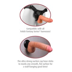   Real Feel Deluxe No.1 - realistic vibrator with testicles (natural)