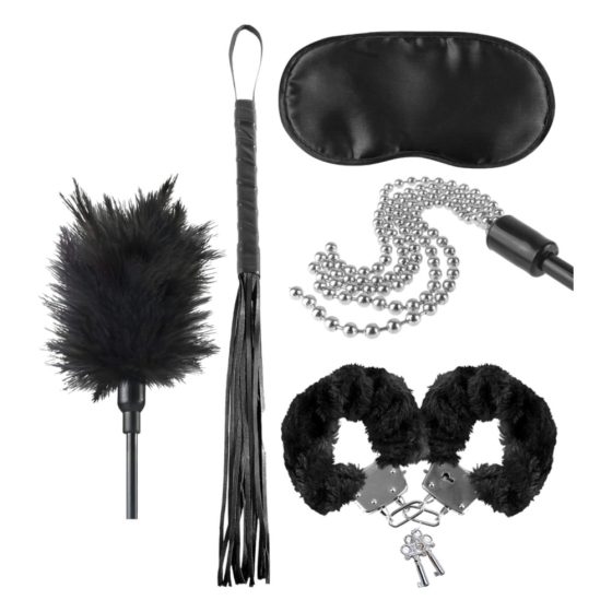 Fetish Teaser Set - Beginner BDSM Kit - 5pcs (Black)