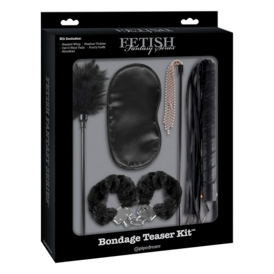 Fetish Teaser Set - Beginner BDSM Kit - 5pcs (Black)