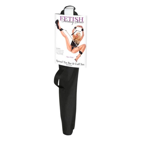 Fetish Spread’em Bar with Cuffs (Silver)