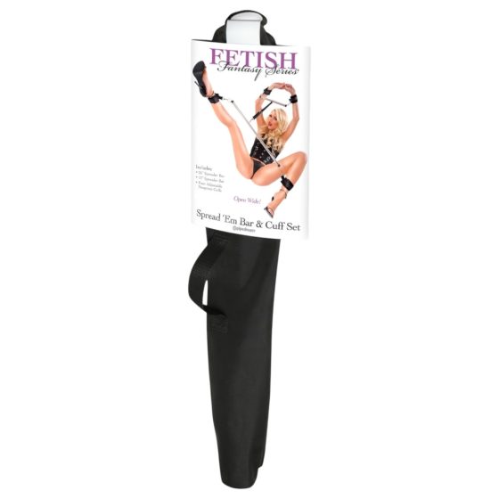 Fetish Spread’em Bar with Cuffs (Silver)