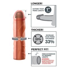   X-TENSION Perfect 1 - Lifelike Penis Extension Sleeve (17.7 cm) - Natural