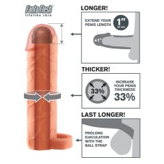   X-TENSION Perfect 1 - Cock Ring Penis Sleeve (17.7 cm) - Natural