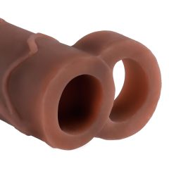   X-TENSION Perfect 2 - Ball Strap Penis Sleeve (19cm) - Dark Natural